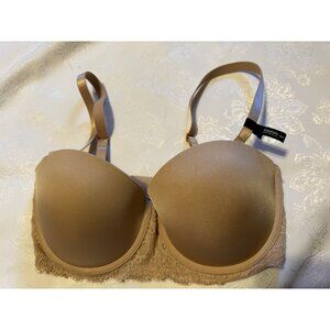 Aerie Real Power Convertible Strapless or Straps Push Up Bra Beige 32DDD NEW NWT